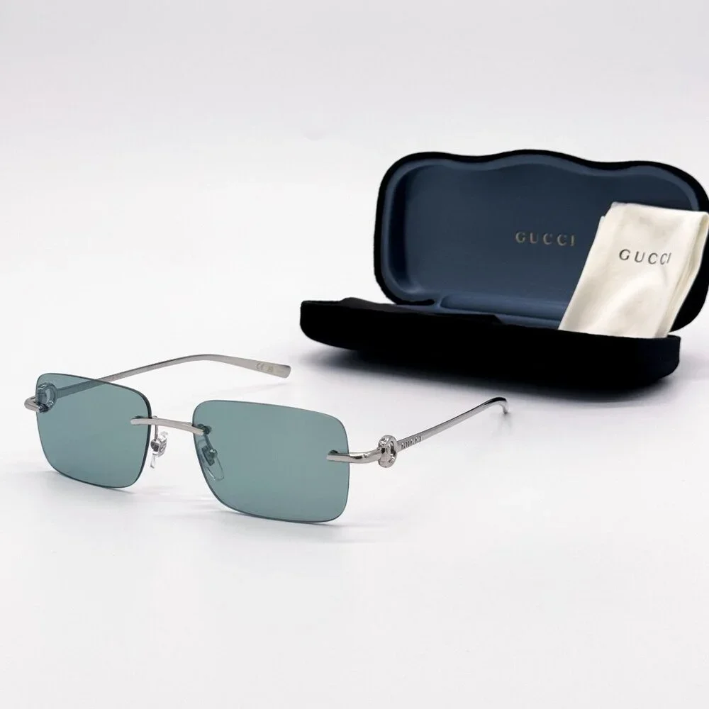 NEW GUCCI SUNGLASSES GG1703S 002 SILVER UNISEX EYEWEAR